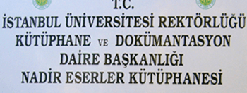 Rótulo en la Universidad de Estambul