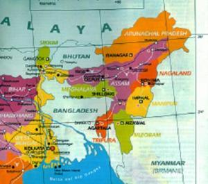 Estados del Nordeste de La India
