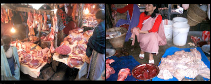 Carnicerías en Shillong.