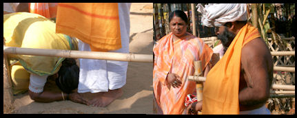 Adoración, postración y donación.