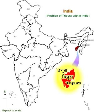 Tripura dentro de la India