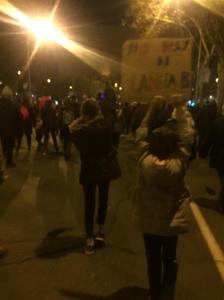 Niñas yendo a ver a Greta.